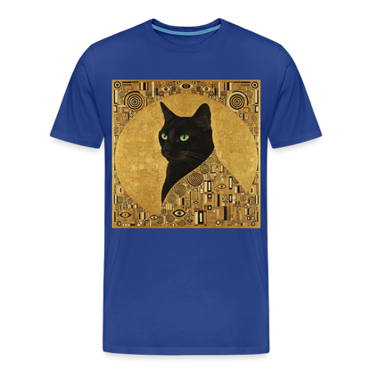 Adele… aber sie schnurrt – Goldene Katze à la Klimt | Männer Premium T-Shirt - Königsblau