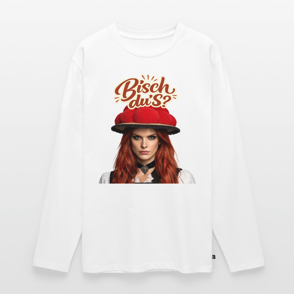 Bisch du’s? – Schwarzwaldmädel | Männer Premium Bio Langarmshirt - Weiß