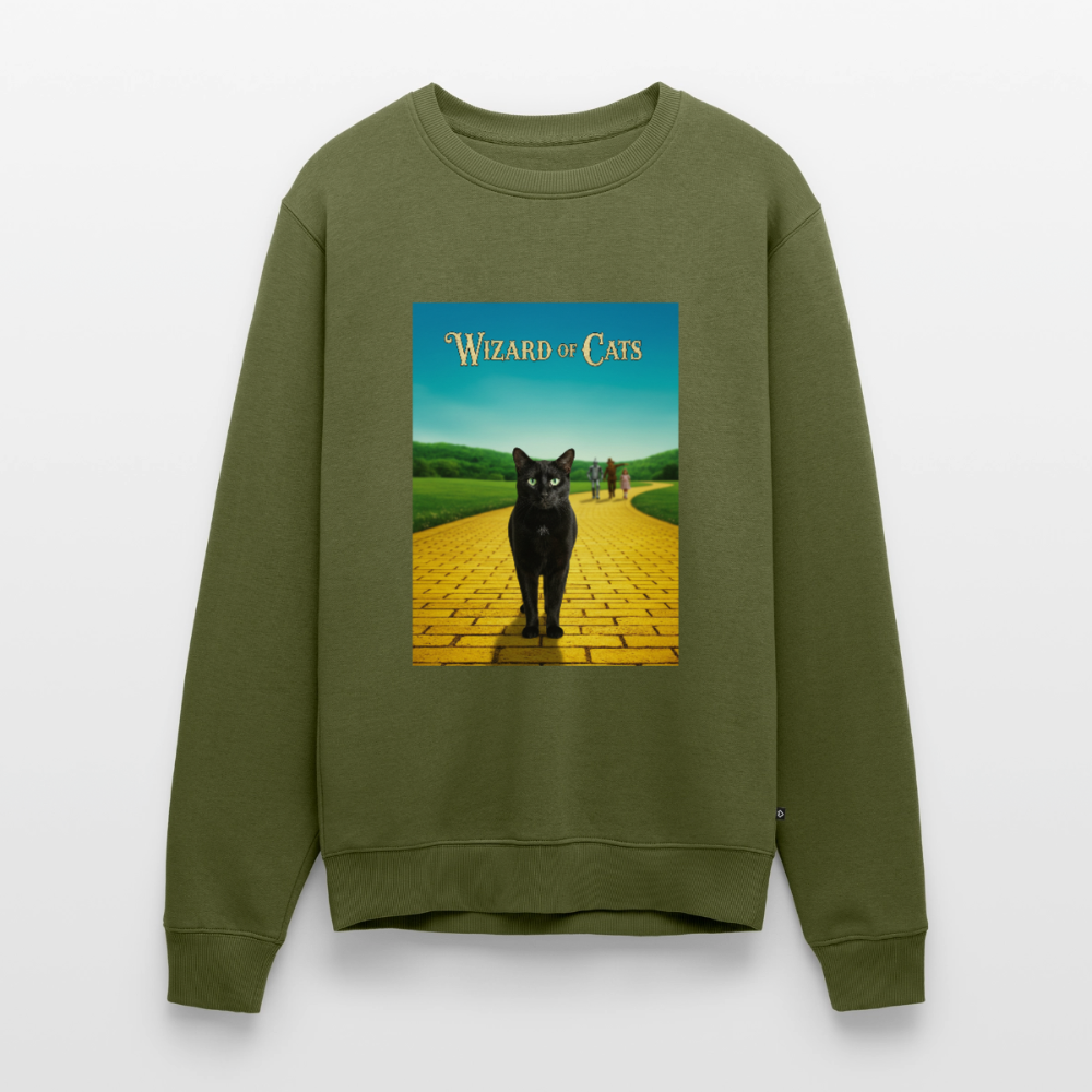 Wizard of Cats – Der gelbe Weg gehört Krümel |  Männer Premium Pullover - Khaki