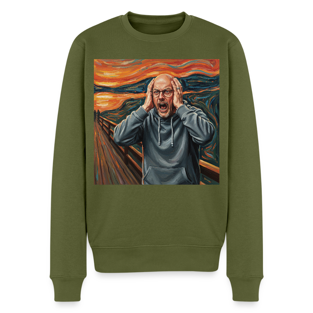 Der Schrei… wenn es wirklich reicht |  Männer Premium Pullover - Khaki