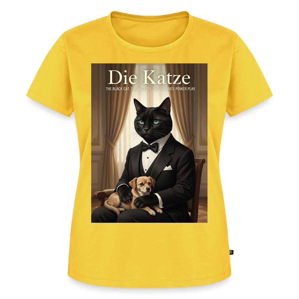 Die Katze – Krümel regelt das | Frauen Premium T-Shirt - Gelb