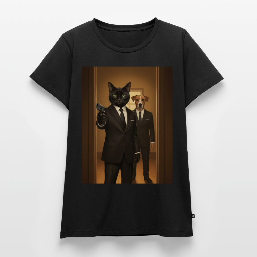 Krümel – Say Meow Again | Frauen Premium T-Shirt - Schwarz