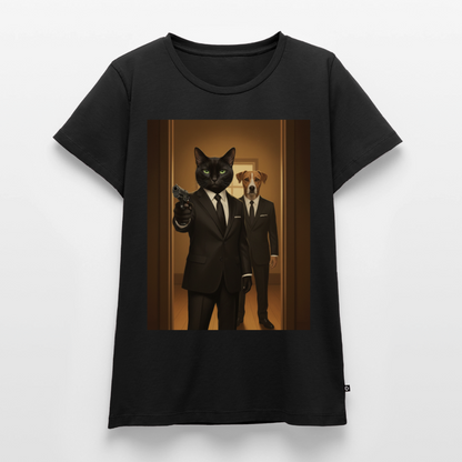 Krümel – Say Meow Again | Frauen Premium T-Shirt - Schwarz