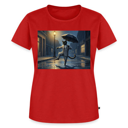 Krümel tanzt im Regen | Frauen Premium T-Shirt - Rot