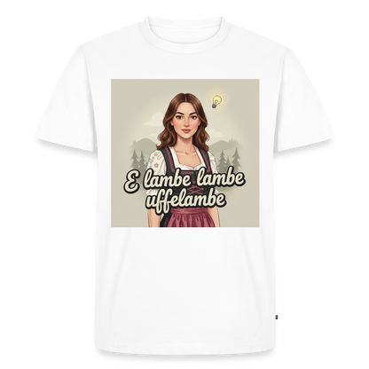 E Lambe, lambe, uffelambe – Alemannischer Geistesblitz | Männer Premium T-Shirt - Weiß