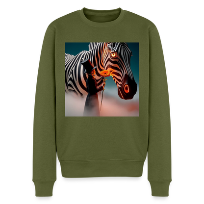 Blumen für ein Zebra |  Männer Premium Pullover - Khaki
