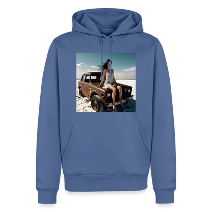 Warten auf irgendwas | Männer Premium Hoodie - Taubenblau