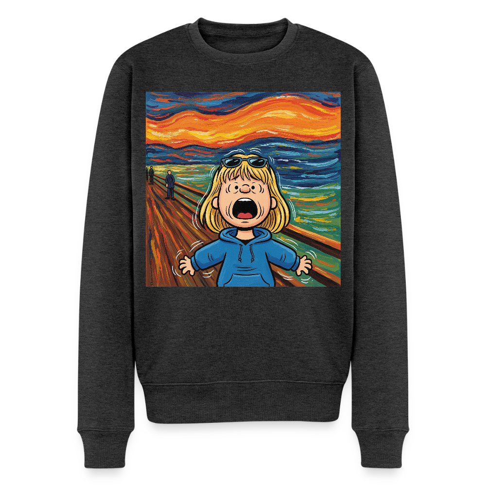 Der Schrei… manchmal bist du es selbst |  Männer Premium Pullover - Anthrazit meliert