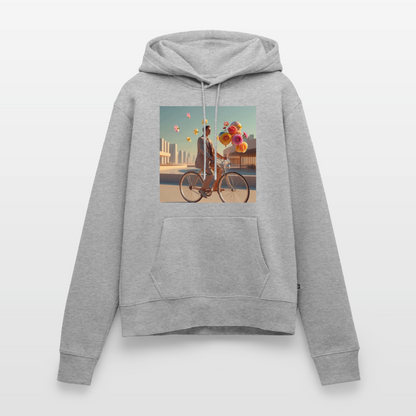 Fahrt ins Ungewisse (mit Blumen) | Frauen Premium Hoodie - Grau meliert