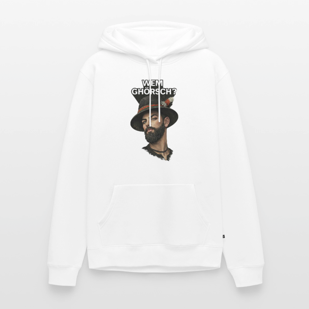 Wem ghörsch? – Alemannische Klärung | Männer Premium Hoodie - Weiß