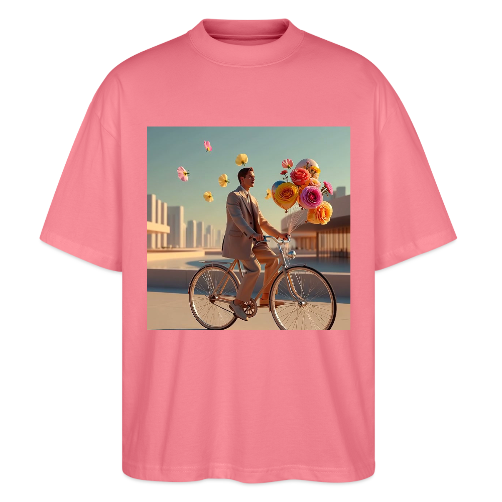 Fahrt ins Ungewisse (mit Blumen) | Stanley/Stella Oversized Unisex Bio T-Shirt Blaster - Pink 