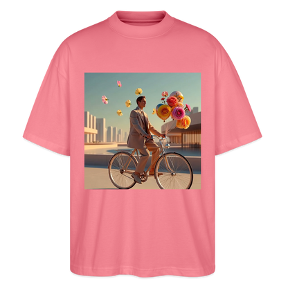 Fahrt ins Ungewisse (mit Blumen) | Stanley/Stella Oversized Unisex Bio T-Shirt Blaster - Pink 
