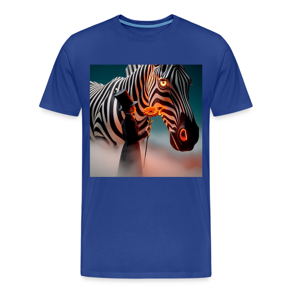 Blumen für ein Zebra | Männer Premium T-Shirt - Königsblau