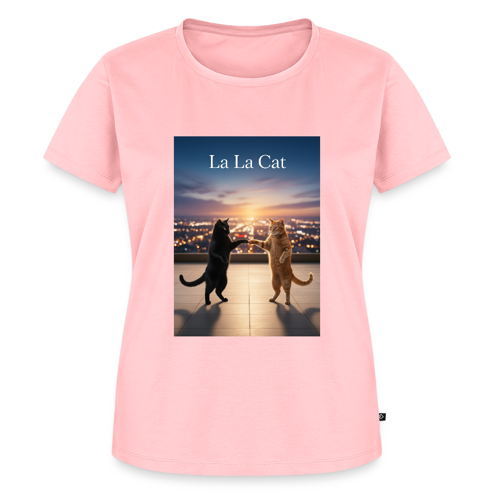La La Cat – Tanz über den Dächern | Frauen Premium T-Shirt - Rosa