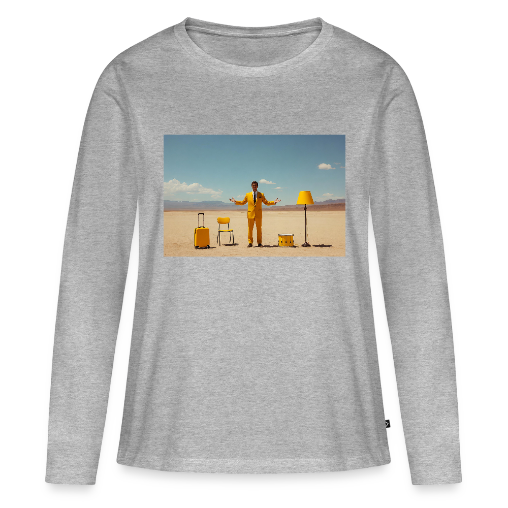 Alles im Griff (theoretisch) | Frauen Premium Bio Langarmshirt - Grau meliert