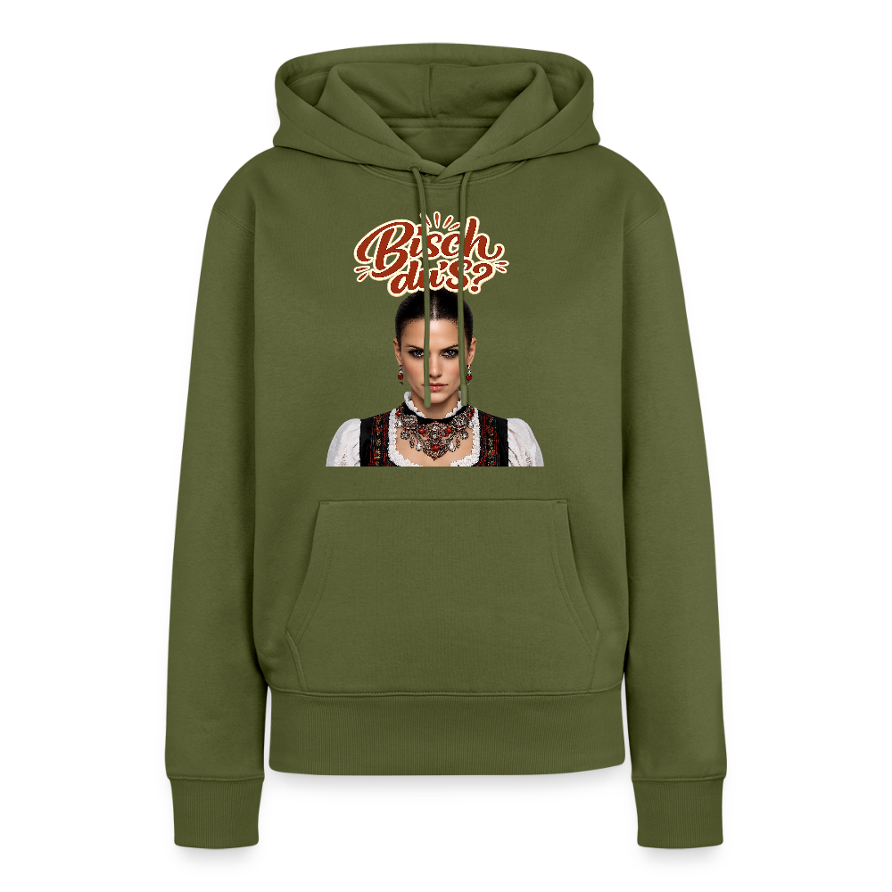 Schwarzwaldstolz – Sie weiß, wer sie isch | Frauen Premium Hoodie - Khaki
