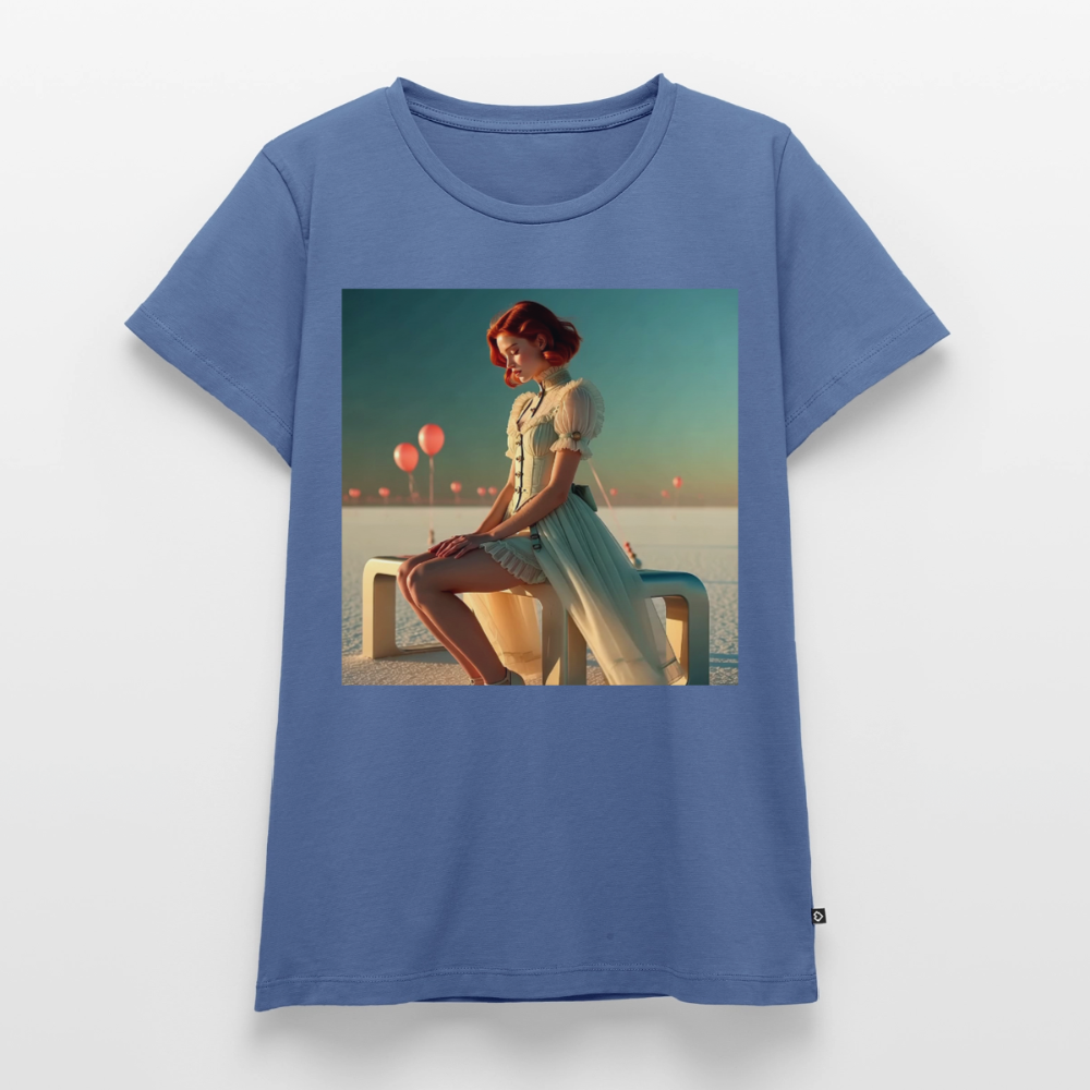Leise Gedanken bei lauter Farben | Frauen Premium T-Shirt - Taubenblau