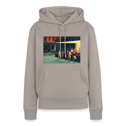 Wenn Hopper Katzen gemalt hätte | Frauen Premium Hoodie - Taupe