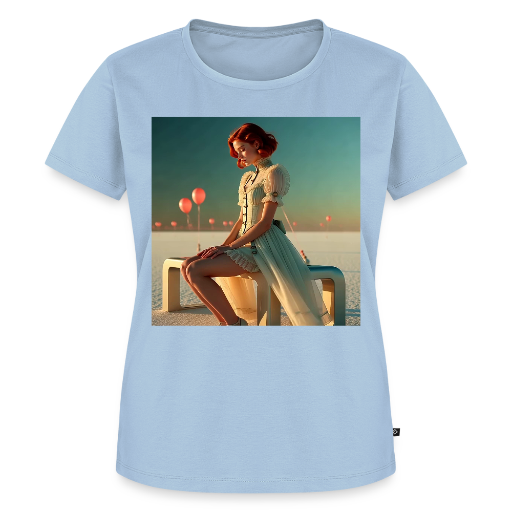 Leise Gedanken bei lauter Farben | Frauen Premium T-Shirt - Hellblau