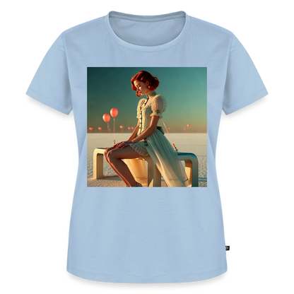 Leise Gedanken bei lauter Farben | Frauen Premium T-Shirt - Hellblau