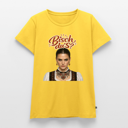 Schwarzwaldstolz – Sie weiß, wer sie isch | Frauen Premium T-Shirt - Gelb