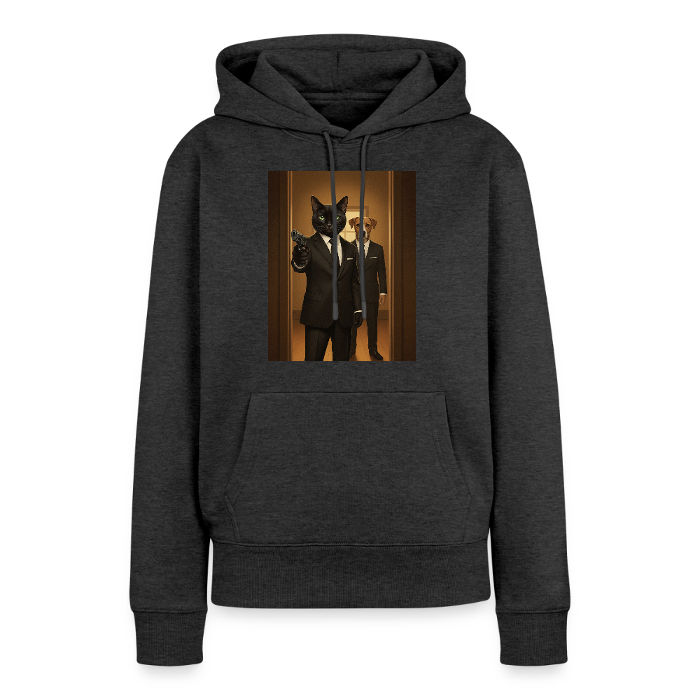 Krümel – Say Meow Again | Frauen Premium Hoodie - Anthrazit meliert