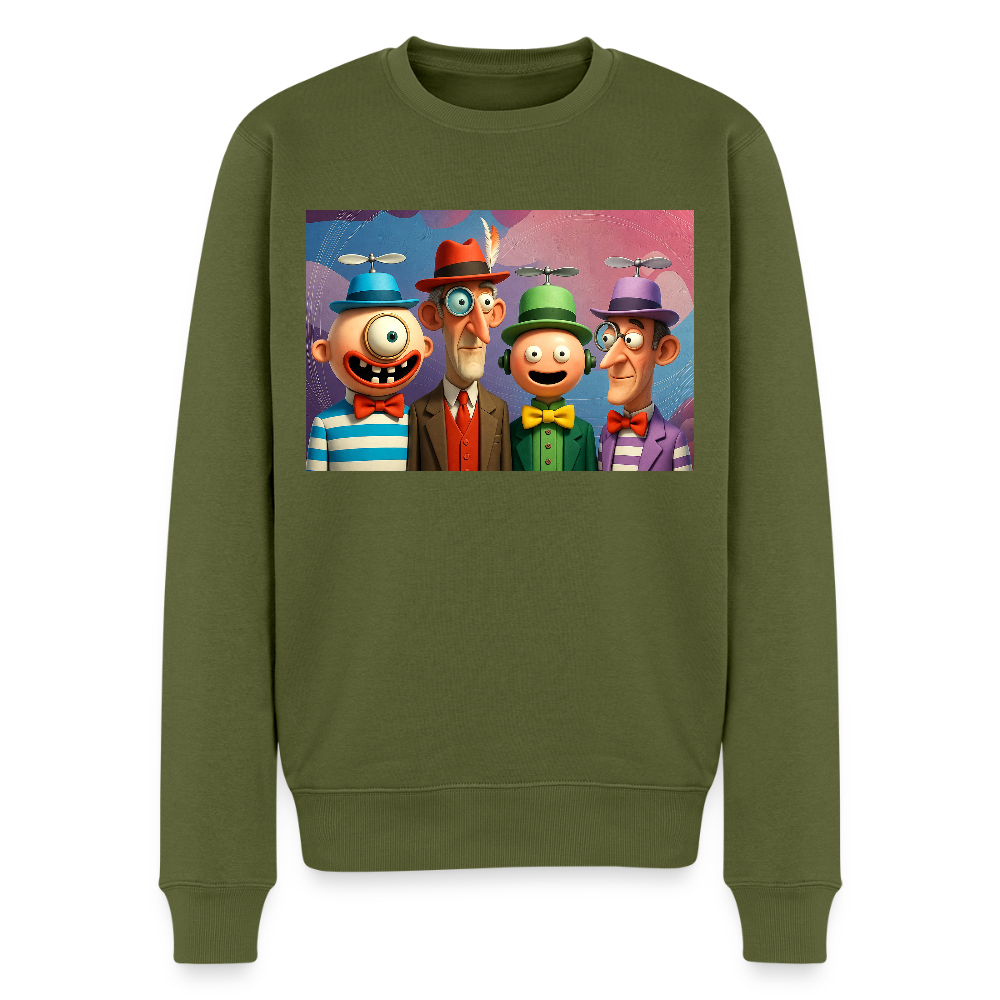 Gedankenkreise auf Hochtouren |  Männer Premium Pullover - Khaki