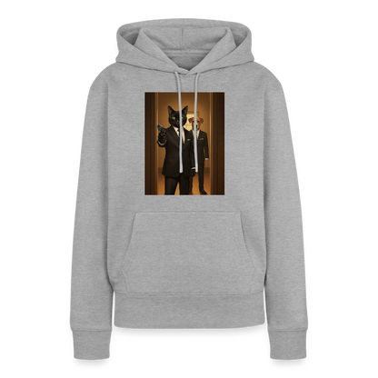 Krümel – Say Meow Again | Frauen Premium Hoodie - Grau meliert