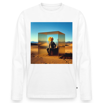 Gefühle unter Glas | Männer Premium Bio Langarmshirt - Weiß