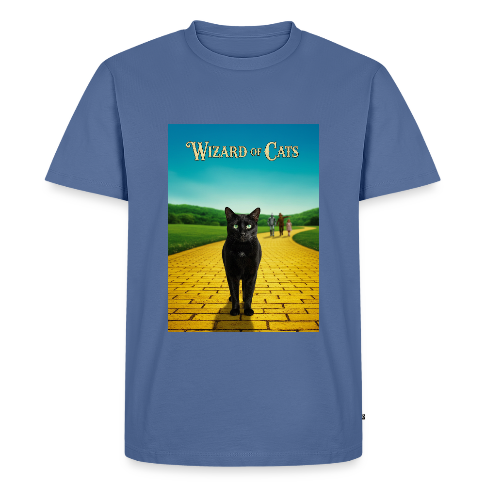 Wizard of Cats – Der gelbe Weg gehört Krümel | Männer Premium T-Shirt - Taubenblau