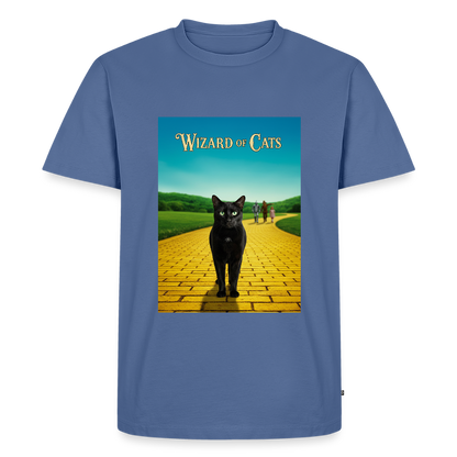Wizard of Cats – Der gelbe Weg gehört Krümel | Männer Premium T-Shirt - Taubenblau
