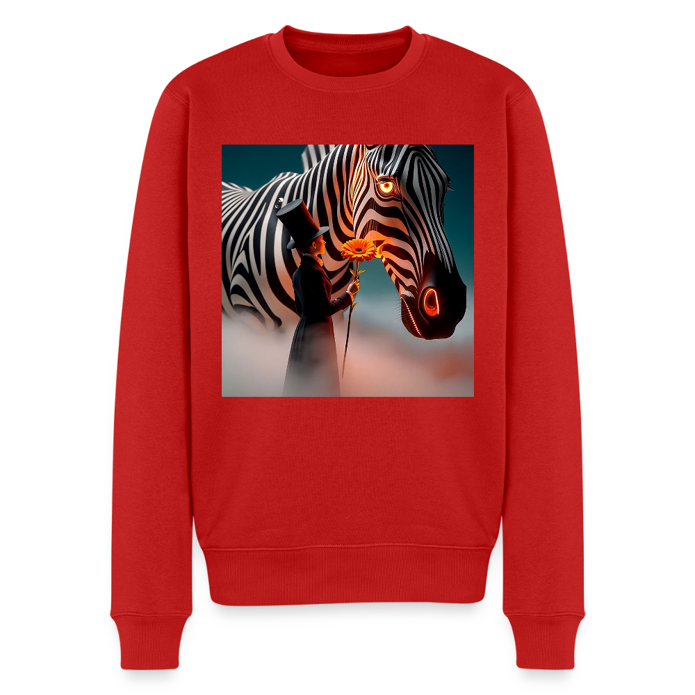 Blumen für ein Zebra |  Männer Premium Pullover - Rot