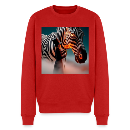 Blumen für ein Zebra |  Männer Premium Pullover - Rot