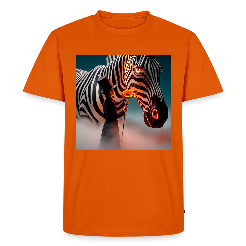 Blumen für ein Zebra | Männer Premium T-Shirt - Orange 