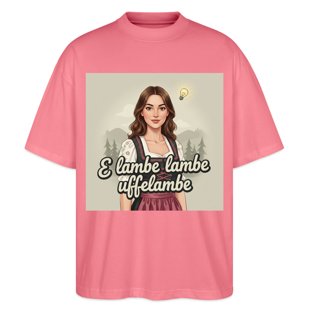 E Lambe, lambe, uffelambe – Alemannischer Geistesblitz | Stanley/Stella Oversized Unisex Bio T-Shirt Blaster - Pink 