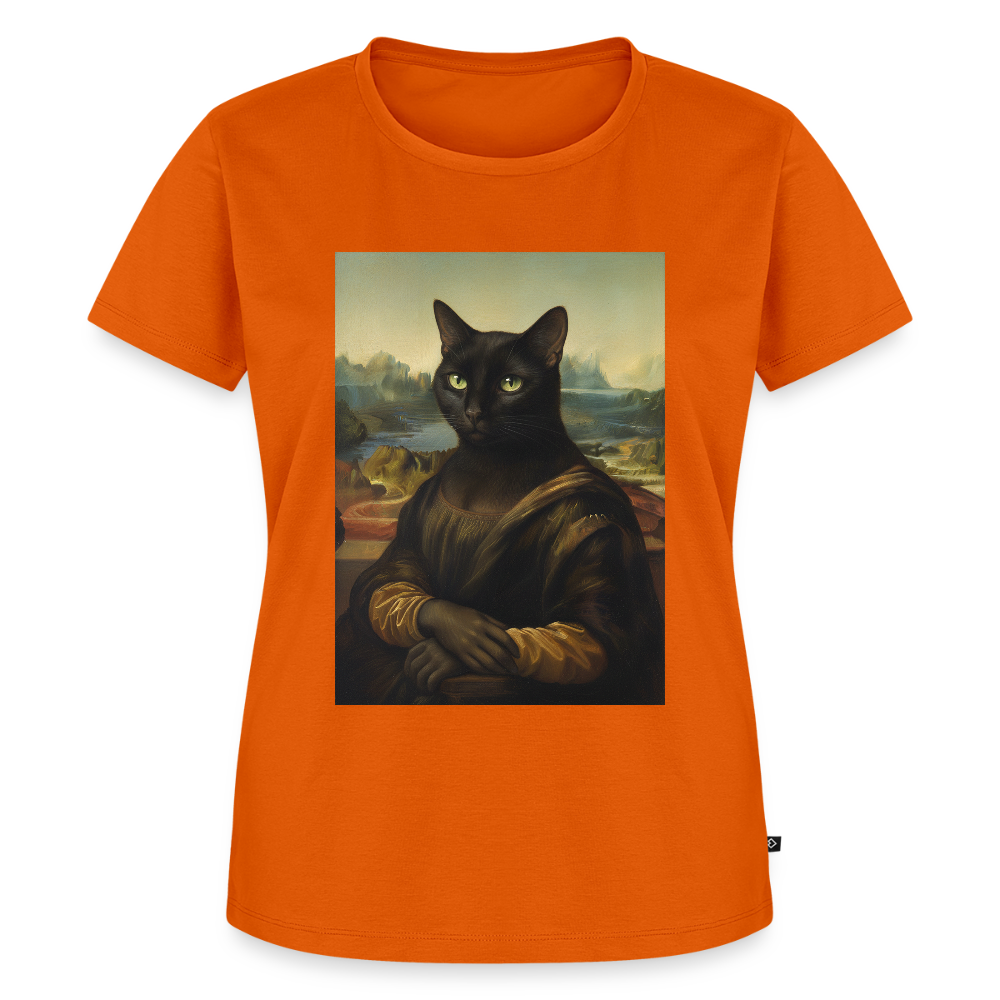 Mona Lisa… aber es ist eine Katze | Frauen Premium T-Shirt - Orange 