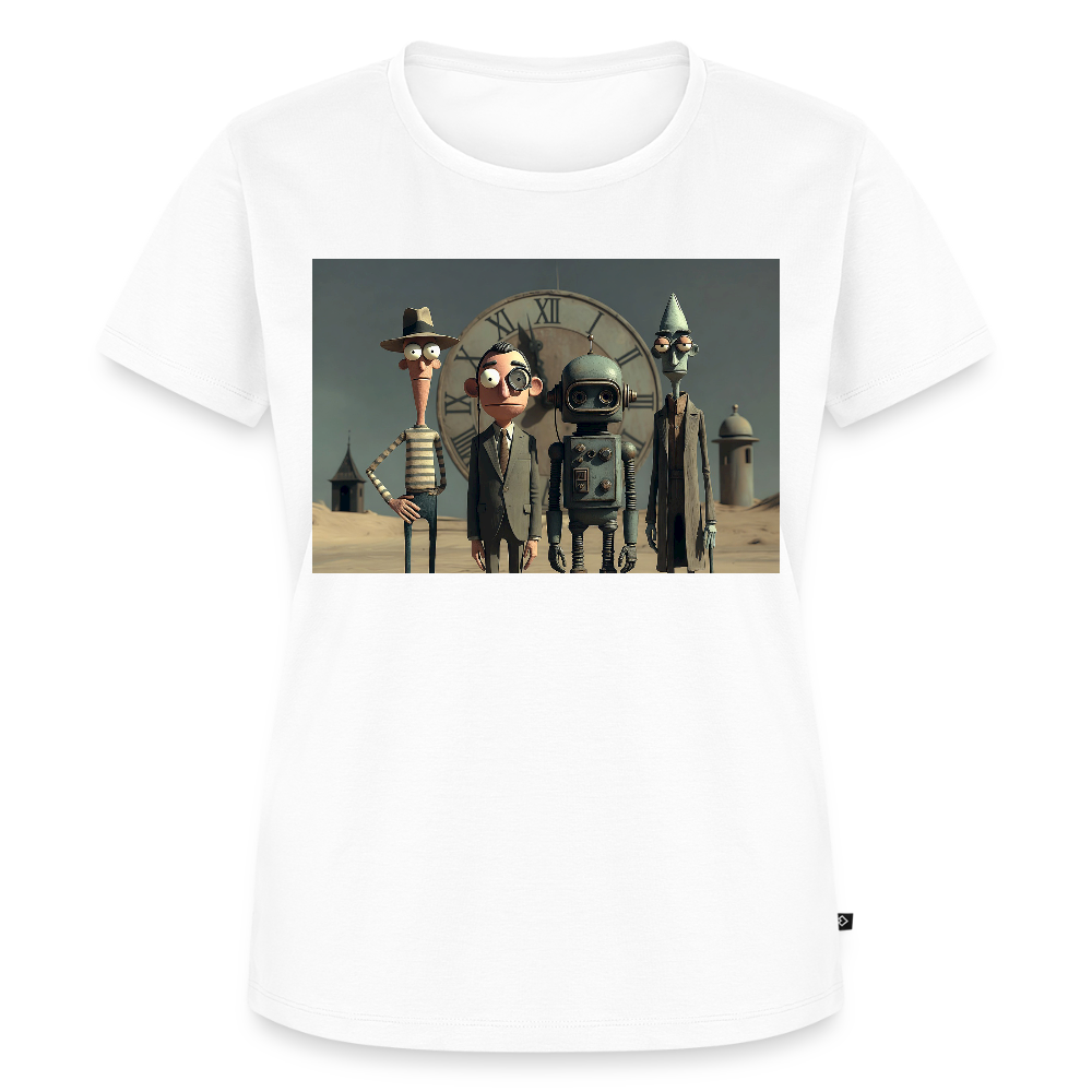 Pünktlich zu spät – Die seltsame Gesellschaft | Frauen Premium T-Shirt - Weiß