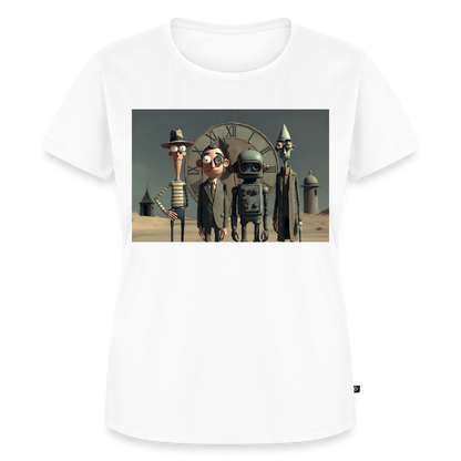 Pünktlich zu spät – Die seltsame Gesellschaft | Frauen Premium T-Shirt - Weiß