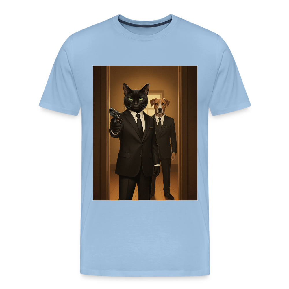 Krümel – Say Meow Again | Männer Premium T-Shirt - Sky