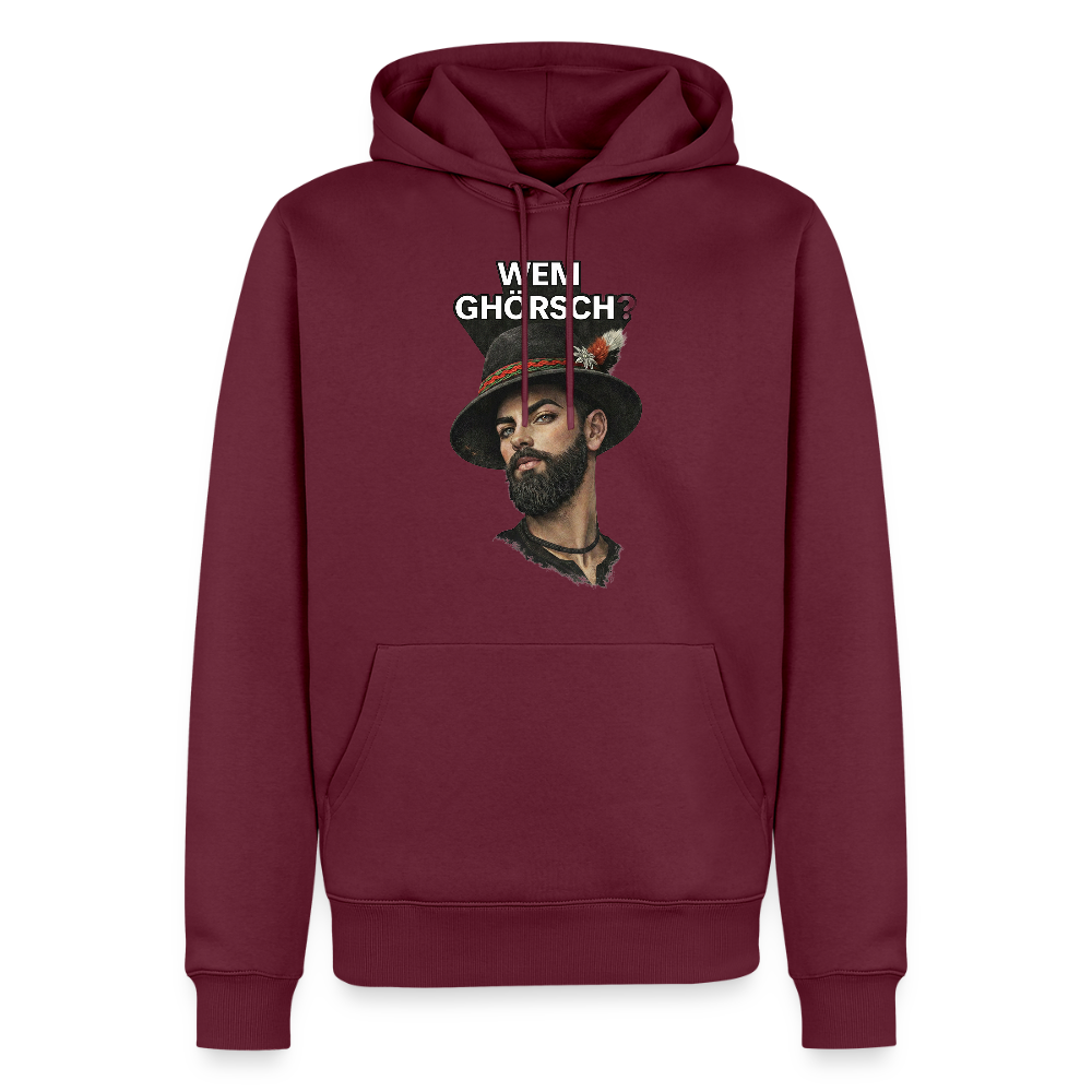 Wem ghörsch? – Alemannische Klärung | Männer Premium Hoodie - Burgunderrot