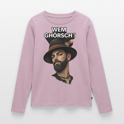 Wem ghörsch? – Alemannische Klärung | Frauen Premium Bio Langarmshirt - Altrosa