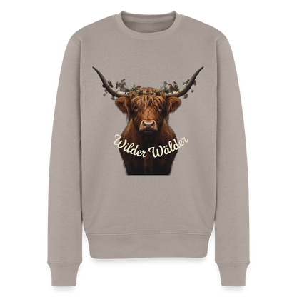 Wilder Wälder – Schwarzwald Highland Rind |  Männer Premium Pullover - Taupe