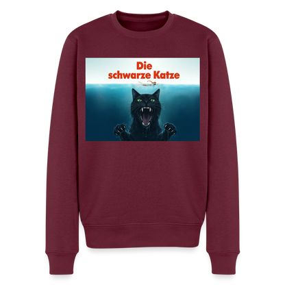 Die schwarze Katze - Krümel taucht auf |  Männer Premium Pullover - Burgunderrot
