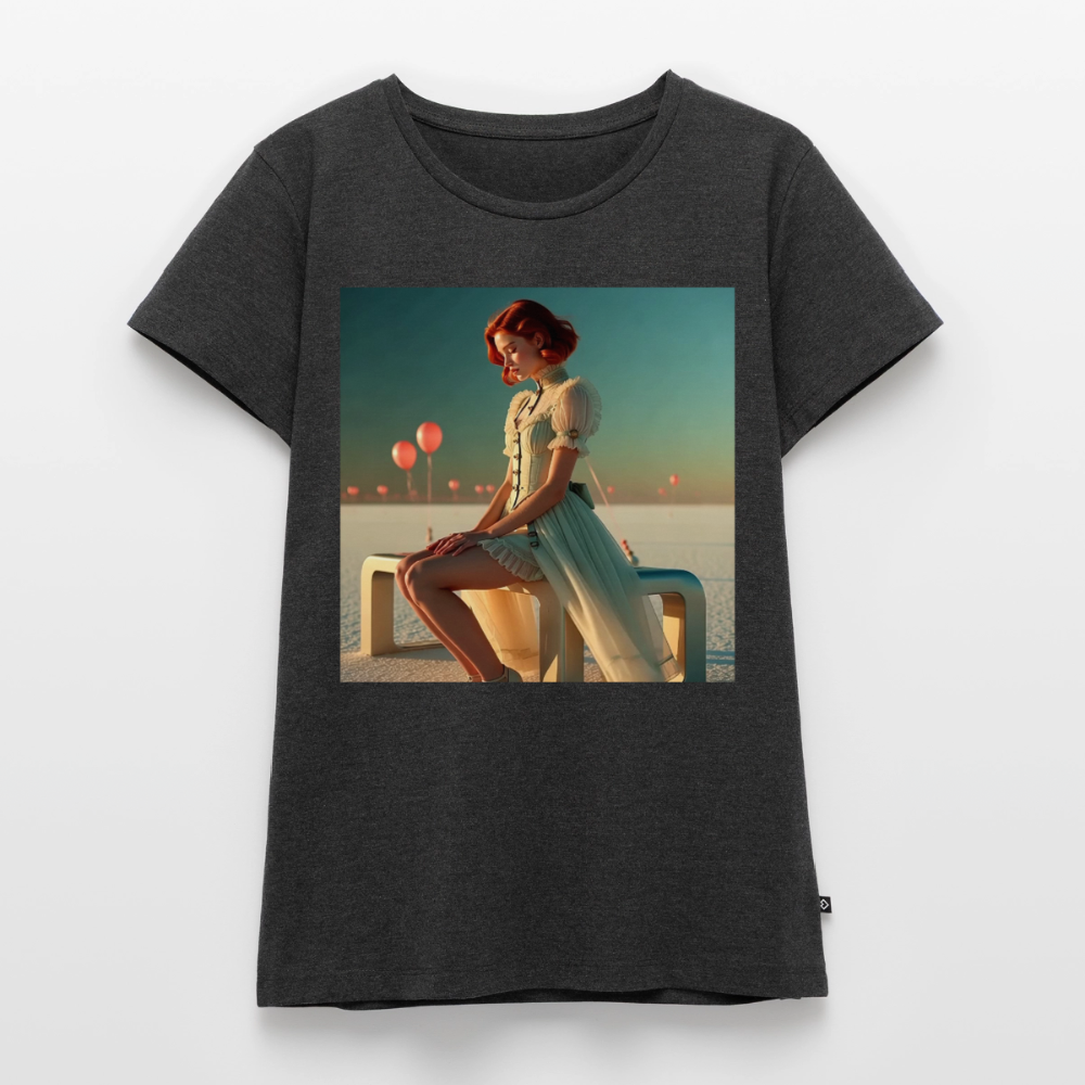 Leise Gedanken bei lauter Farben | Frauen Premium T-Shirt - Anthrazit meliert