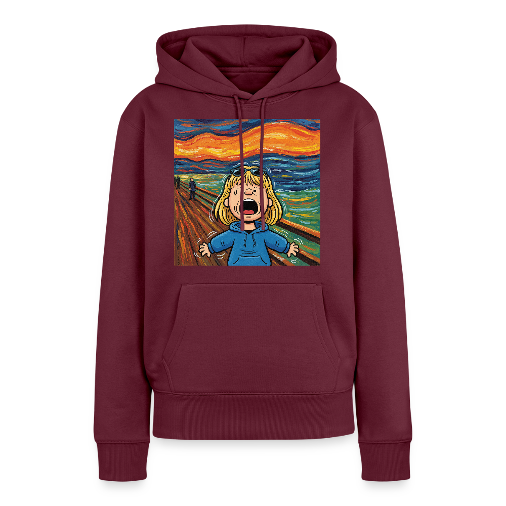 Der Schrei… manchmal bist du es selbst | Frauen Premium Hoodie - Burgunderrot