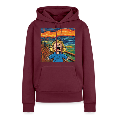 Der Schrei… manchmal bist du es selbst | Frauen Premium Hoodie - Burgunderrot