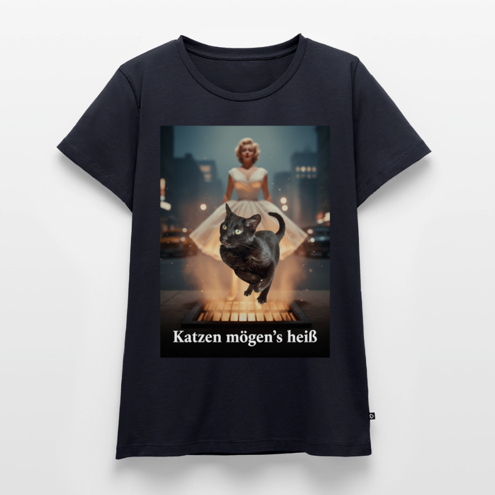 Katzen mögen’s heiß | Frauen Premium T-Shirt - Navy