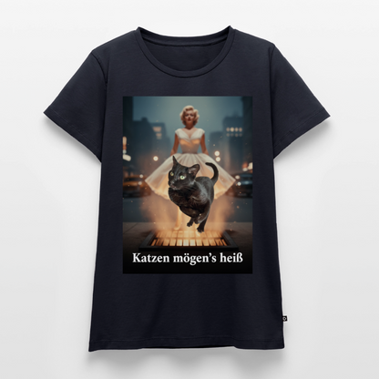 Katzen mögen’s heiß | Frauen Premium T-Shirt - Navy