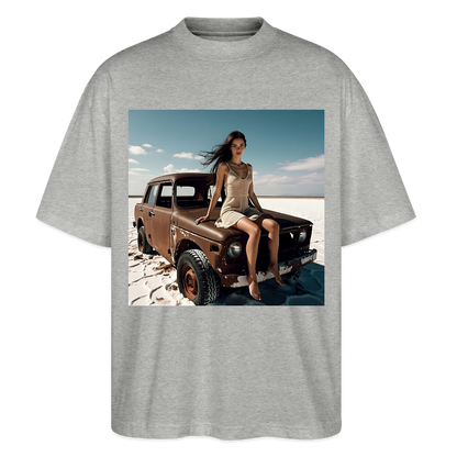 Warten auf irgendwas | Stanley/Stella Oversized Unisex Bio T-Shirt Blaster - Grau meliert