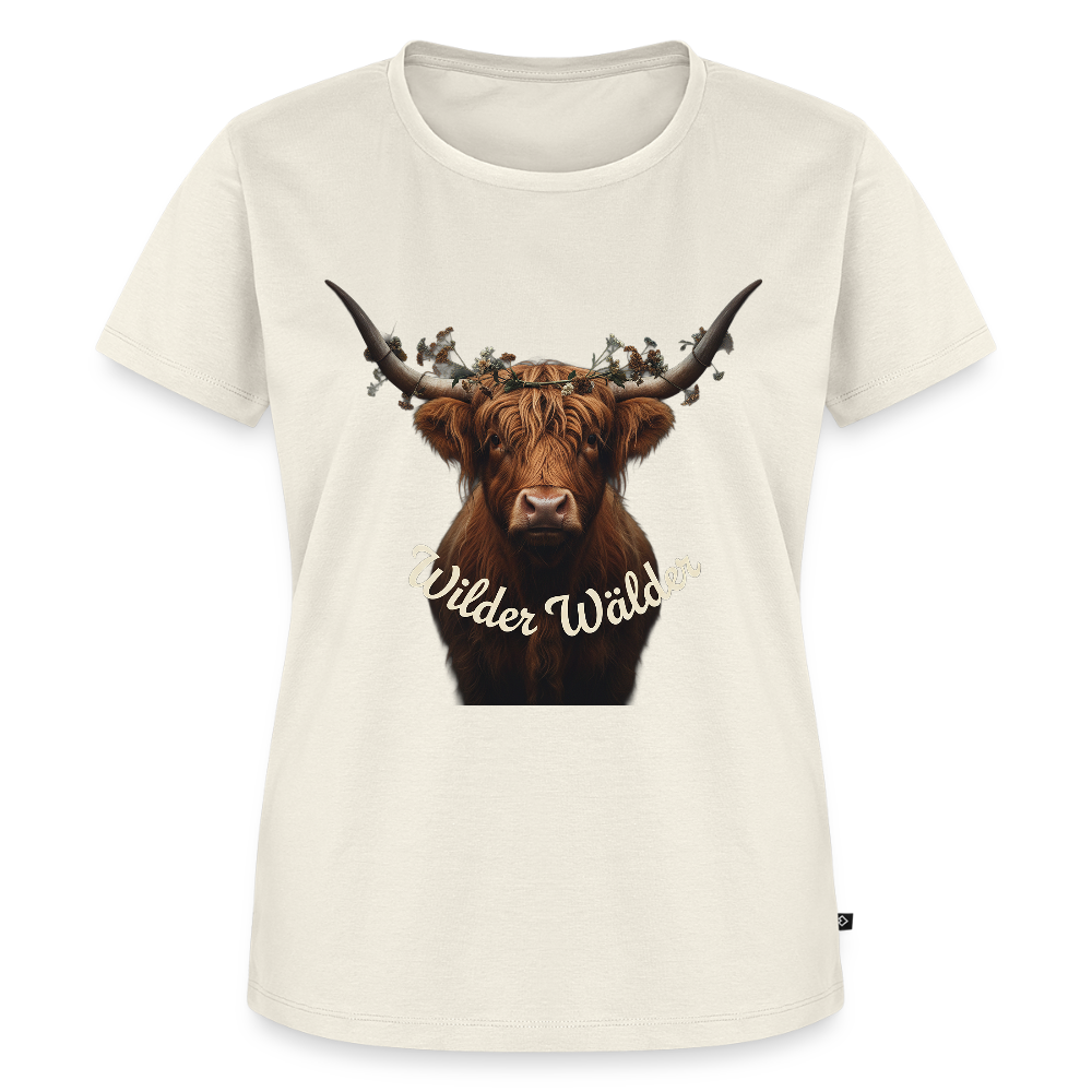 Wilder Wälder – Schwarzwald Highland Rind | Frauen Premium T-Shirt - Naturweiß